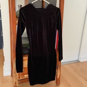 Dynamite black velour dress SZ XS